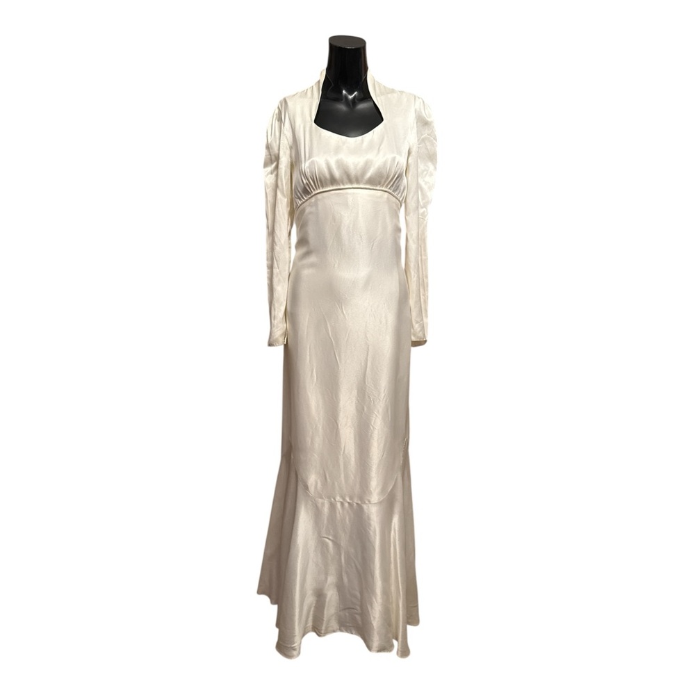 Vintage 1940s-70s long sleeve wedding dress
